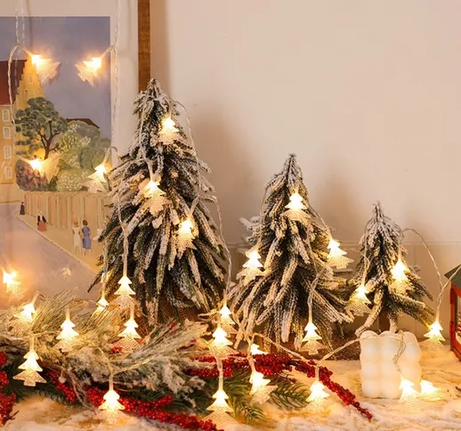 1 pezzo stringa di luci con 20 pezzi lampadina albero di Natale