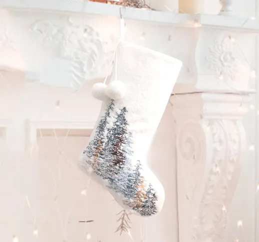 1 pezzo calze decorativo albero di Natale