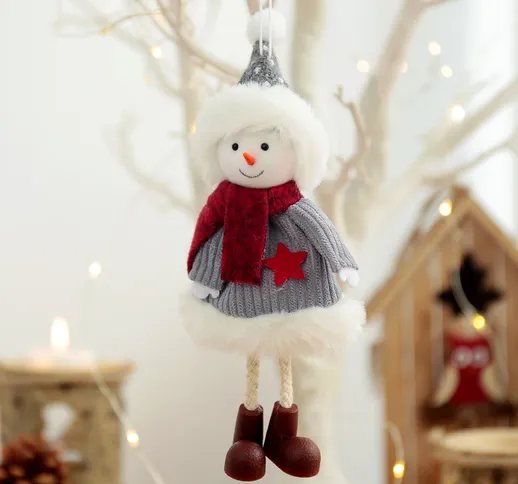 1 pezzo bambola albero di Natale decorativo pupazzo di neve a forma di