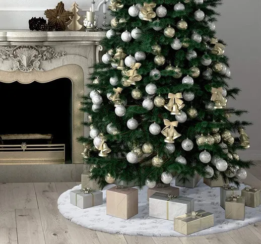 1 pezzo Gonne Natale con paillettes con modello girasole albero