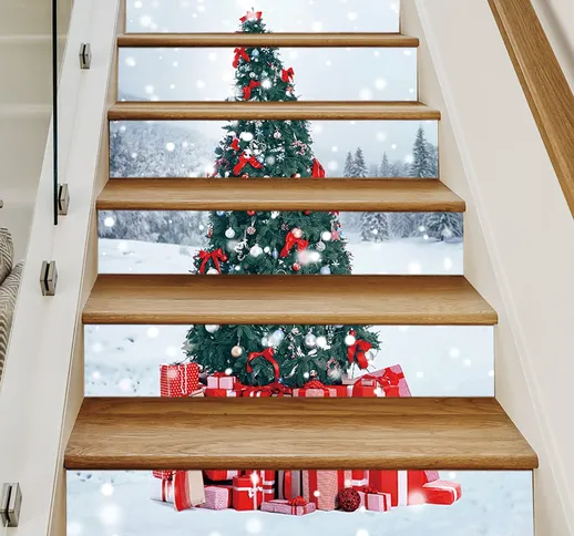 Adesivo per scale albero di Natale