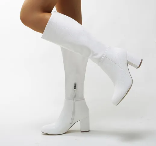 Stivali altezza ginocchio con zip laterale