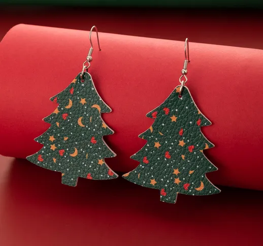 Orecchini pendenti albero di Natale decorato