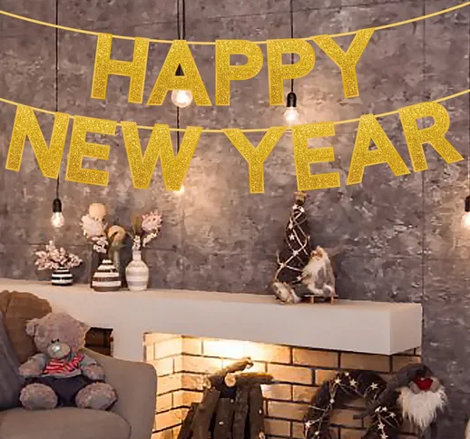 1 pezzo banner con stampa Happy New Year