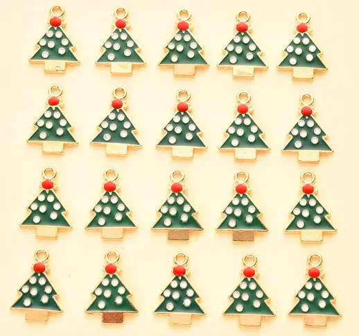 20 pezzi pendente gioielli fai da te albero di Natale