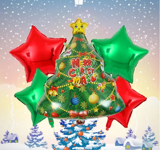 5 pezzi palloncino decorativo albero di Natale