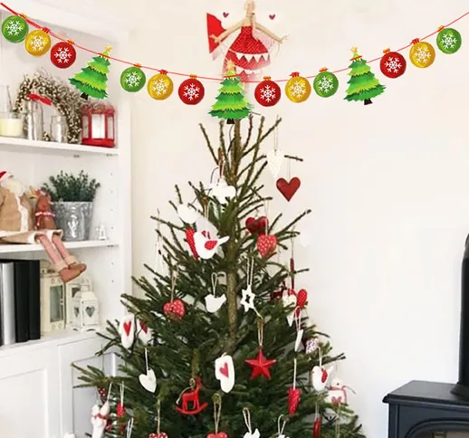 1 pezzo Tirare la bandiera albero di Natale decorato