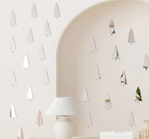 18 pollici Adesivo da parete a specchio albero di Natale