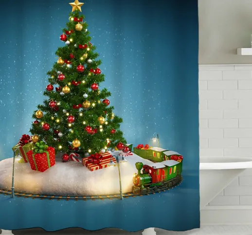 Tende da doccia albero di Natale modello
