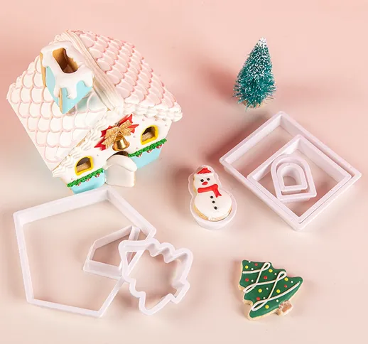 8 pezzi Stampo per biscotti Natale casa design
