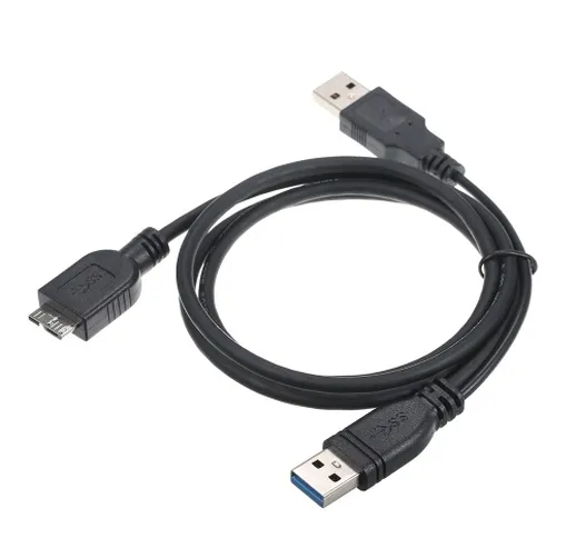 Cavo USB 3.0 da maschio a micro USB con cavo di alimentazione USB per disco rigido Piatto...