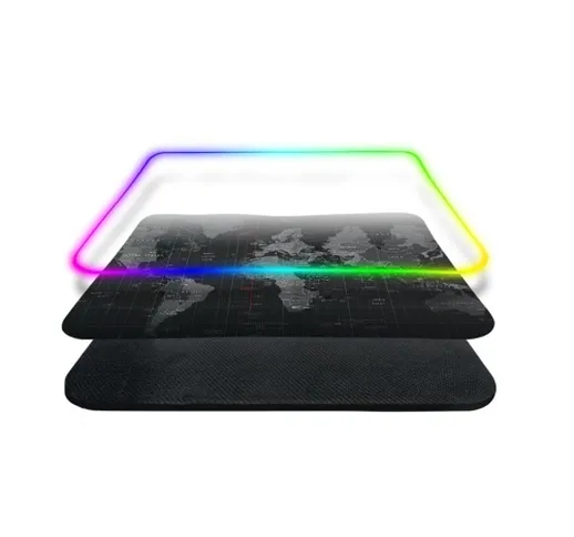 Tappetino per mouse RGB a LED 14 Modalità di illuminazione Mousepad extra large morbido an...