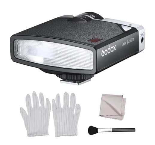 Godox Lux Junior Retro Fotocamera Flash 1/1-1/64 Potenza Flash 28 mm Lunghezza Focale Flas...