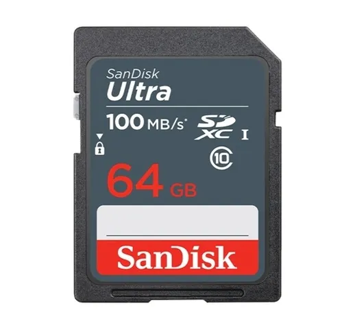 SanDisk SDUNB Scheda SD da 64GB C10 SDHC/SDXC UHS-I Scheda di memoria antiurto impermeabil...