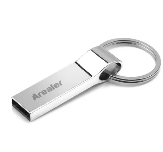Arealer 64GB USB2.0 Metal U Disk USB Flash Driver Disco U antiurto portatile anti-caduta c...