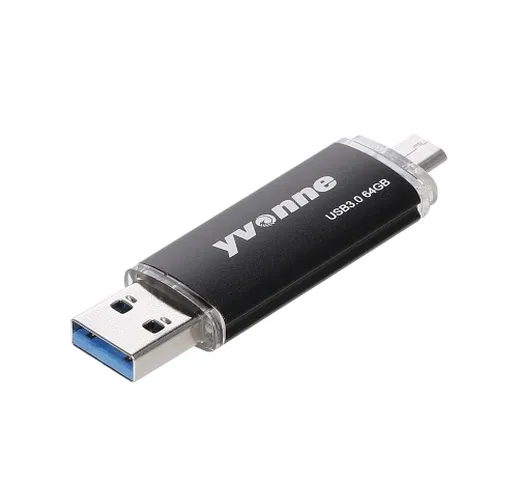 yvonne YT601-3 USB3.0 U Disk 64GB OTG Doppie porte ad alta velocità Unità flash USB multif...