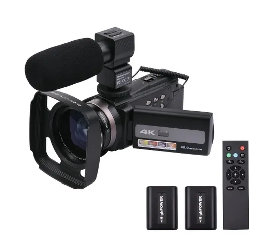 Videocamera digitale Andoer 4K 60FPS Ultra HD Videocamera DV