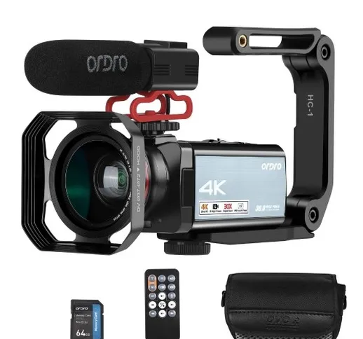 Videocamera digitale ORDRO HDR-AX10 4K Videocamera digitale WiFi Videocamera DV Recorder