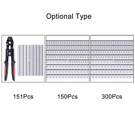 Pinza a crimpare per manicotto in alluminio con manicotto in alluminio a corda Pinza a cri...