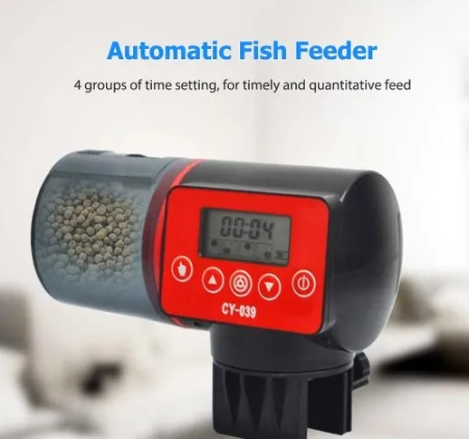 Alimentatore per pesci automatico per acquario digitale Alimentatore per timer per acquari...