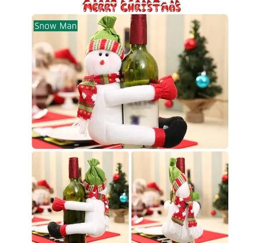 Nuova decorazione per bottiglia di vino di Natale Decorazione per bottiglia di vino di Nat...