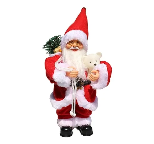 Bambola musicale elettrica di Babbo Natale Giocattoli natalizi che cantano e ballano Decor...
