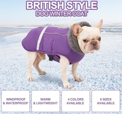 Gilet per cani Cappotti per cani per climi freddi per abbigliamento invernale in pile cald...