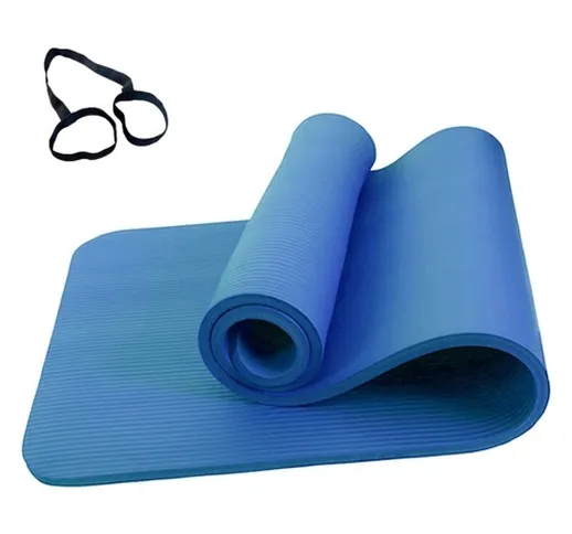 Tappetini per esercizi con spessore 10 mm antiscivolo da 10 cm con tappetino yoga da 72 x...