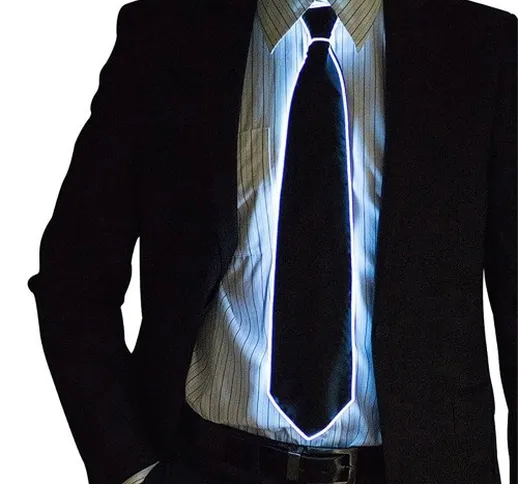 Wire Tie Flashing LED Tie Costume Necktie Glowing DJ Bar Dance Carnival Party Tie Cool Pro...