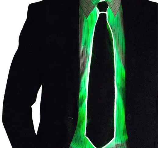 Wire Tie Flashing LED Tie Costume Necktie Glowing DJ Bar Dance Carnival Party Tie Cool Pro...