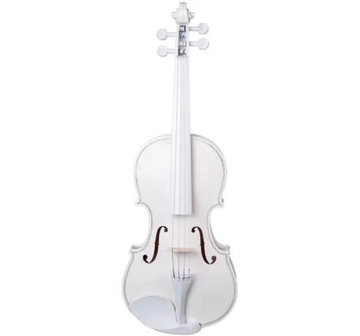 Muslady violino acustico 4/4 a grandezza naturale con custodia per il trasporto ponte ad a...