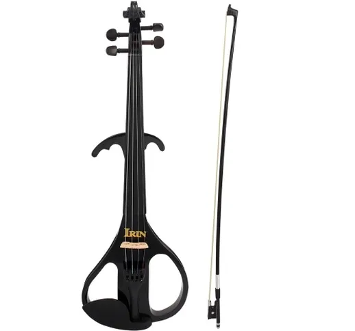 "4/4 full-Size violino elettrico violino acero legno Stringed lo strumento Ebony Fretboard...