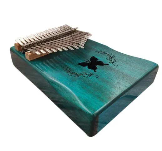 Kalimba Mbira Thumb Finger Piano Portable 17 Keys Strumento musicale in legno massello Reg...