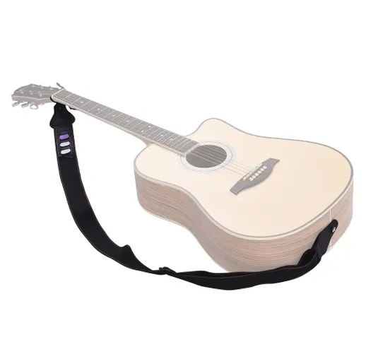2 pezzi per chitarra tracolla regolabile in microfibra + cotone cintura in pelle sintetica...
