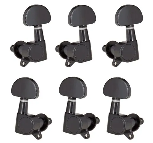 6 pz (3L3R) Chitarra Chiusa Pegs Tuning String Tuner Machine Head Manopole Tuning Keys per...