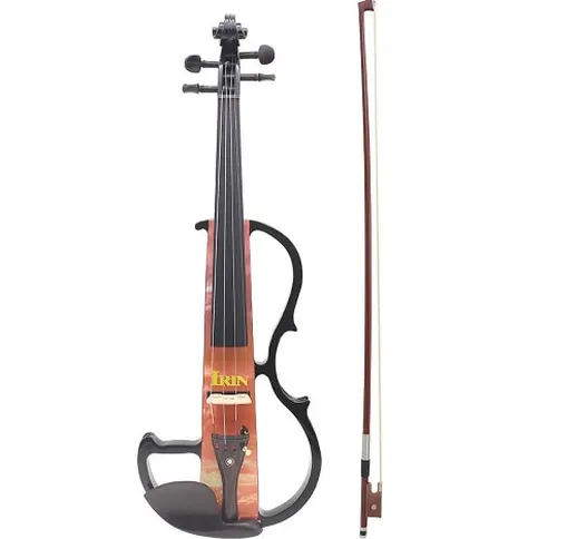 "Full Size 4/4 violino elettrico violino acero legno Stringed lo strumento tastiera ebano...