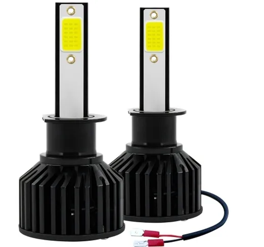 2Pcs H1 40W IP67 Lampadine per fari a LED per auto Kit di conversione all-in-one per luci...