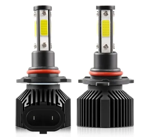 Lampadine per fari a LED per auto impermeabili IP68 da 2 pezzi Lampada da guida a LED Kit...