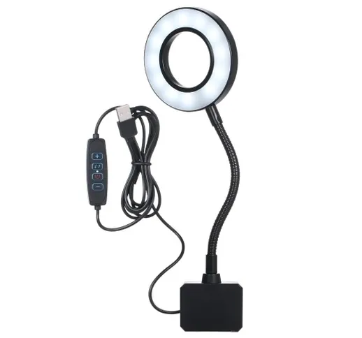 DC 5V 7W 18 LED Acquario Luce USB Alimentato da barattolo di pesce con morsetto Visualizza...