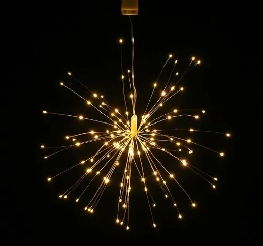 2Pcs Fireworks Light 150 LED Luci di stringa di Natale con telecomando Lampada a sospensio...