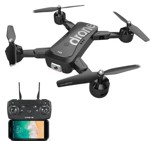 F88 Dual Camera 4K Drone immagine Segui Posizionamento del flusso ottico APP Gesture Contr...