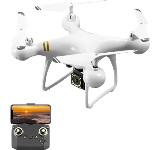 Drone RC con fotocamera 4K Quadricottero RC con funzione Traiettoria Volo Modalità senza t...