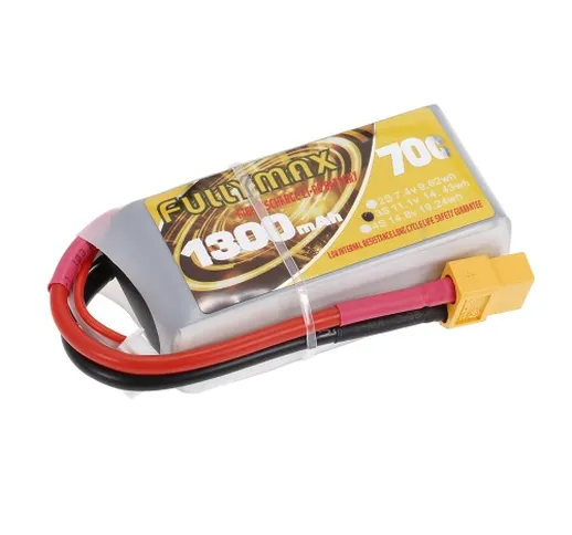 FULLYMAX 3S 11.1V 1300mAh 70C ad alta velocità XT60 LiPo batteria per QAV210 250 LS180 FPV...