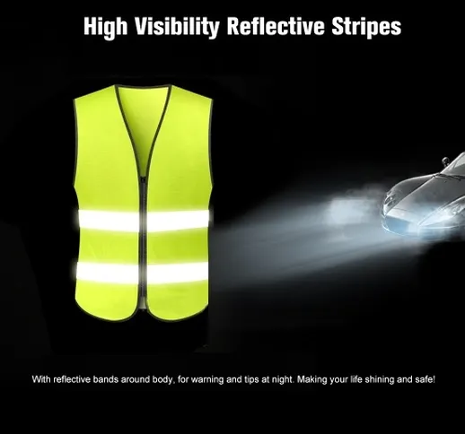 SFVest Gilet di sicurezza riflettente ad alta visibilità Abbigliamento da lavoro Abbigliam...