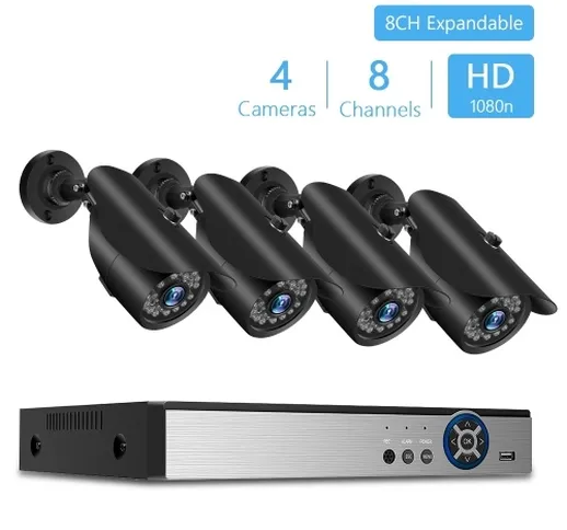 Videoregistratore digitale a 4 canali + 2pz Videocamere 1080P con sistema di sorveglianza...