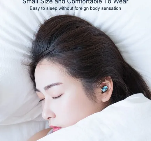 Cuffie wireless Bluetooth 5.0 TWS Mini auricolari in-ear intelligenti con microfono Pick U...