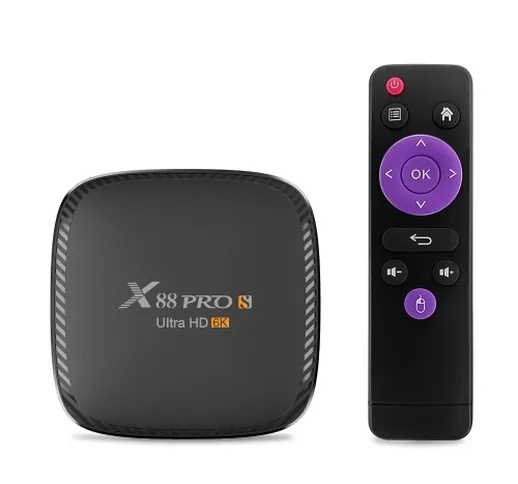 X88 PRO S Android 10.0 Smart TV Box Allwinner H616 Quad-core H.265 VP9 6K Decodifica UHD 4...