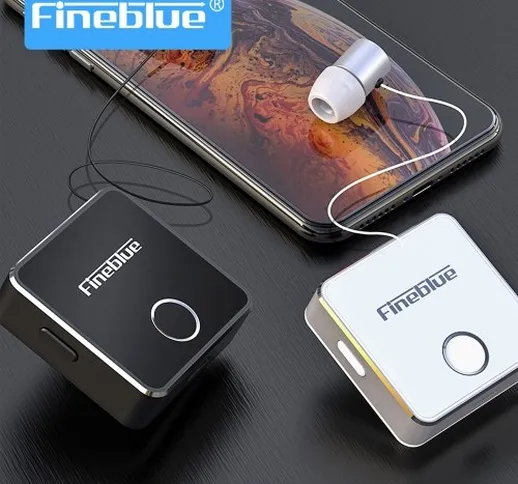 Fineblue F1 Bluetooth 5.0 Cuffie Cavo per cuffie wireless a clip Auricolare retrattile Cuf...