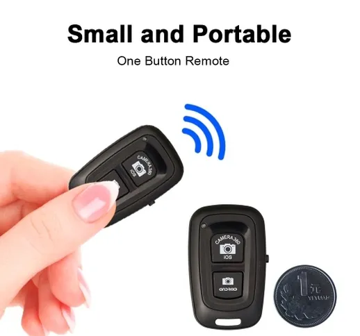 Otturatore remoto wireless Bluetooth Autoscatto Telecomando portatile Otturatore per Andro...