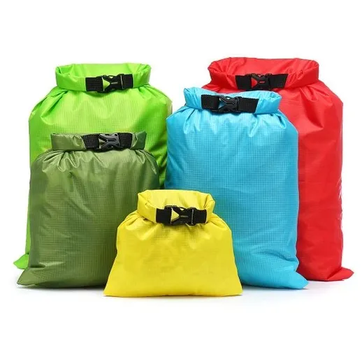 Set di 5 sacchi impermeabili Set di custodia roll top Borsa asciutta per pattinaggio Campe...
